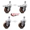 Service Caster 4 Inch High Temp Glass Filled Nylon 12mm Stem Caster Total Lock Brakes SCC, 2PK SCC-TSTTL20S414-GFNSHT-M1215-2-S-2 - alternate 1